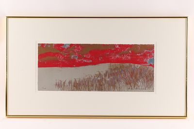 Andre Bergeron (Canadian, b. 1937) Lithograph on Heavy Rag Paper, En Nuages. Andre Bergeron 