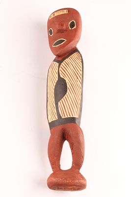 1969 Australian Aboriginal Wood Carved Mokuy Figure. Australian Aboriginal carved ancestor 