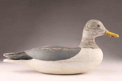 Hollow Seagull Confidence Decoy Original Paint. Small repair to head. Measuring 8 inches H x 17 