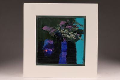 Jennifer Hornyak (b. 1940) Double Entendre 2023, Oil and Collage on Canvas. Jennifer Hornyak 