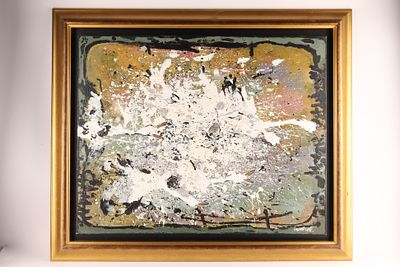 Benoit Cote (Canadian, 1929-2018), Large Abstract Expressionist Painting, Signed. Benoit Cote 