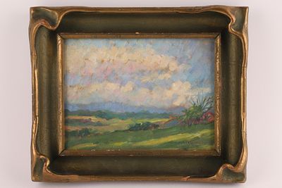 Attr. Sarah Robertson (Canadian, 1891-1948) Oil on Board Landscape . Attributed to Sarah 