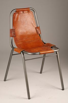 Charlotte Perriand, Attrib., Dining chair from Les Arcs. A Dining chair attributed to Charlotte 