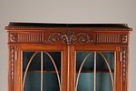 19th C Mahogany Sheraton Revival Corner Display Cabinet. An antique Mahogany Sheraton revival Image - 1