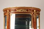 19th C. French Louis XV Style Mahogany Gilt Bronze Vitrine with Marble Top. Fine 19th-century Image - 2