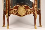 19th C. French Louis XV Style Mahogany Gilt Bronze Vitrine with Marble Top. Fine 19th-century Image - 3