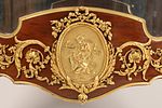19th C. French Louis XV Style Mahogany Gilt Bronze Vitrine with Marble Top. Fine 19th-century Image - 5
