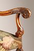 19th C French Louis XIII Style High-back Throne Armchair, Floral Tapestry Upholstery. A Louis Image - 2