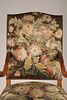 19th C French Louis XIII Style High-back Throne Armchair, Floral Tapestry Upholstery. A Louis Image - 5