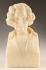An Alabaster Bust of Ludwig van Beethoven, Goldscheider. An alabaster bust of Ludwig van Image - 2