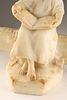 19th C Italian Alabaster Sculpture, La Lezione di Lettura / The Reading Lesson Signed Juyi. A Image - 3