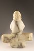 19th C Italian Alabaster Sculpture, La Lezione di Lettura / The Reading Lesson Signed Juyi. A Image - 5
