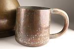 A Group of Antique French Kitchen Hammered Copper Pitchers Pots. Antique French copper jugs Image - 1