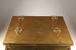 Antique C. 1900s Brass Art Nouveau Coal Box / Scuttle. An antique Art Nouveau brass coal scuttle Image - 1