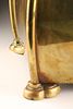 Antique C. 1900s Brass Art Nouveau Coal Box / Scuttle. An antique Art Nouveau brass coal scuttle Image - 5