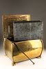 Antique C. 1900s Brass Art Nouveau Coal Box / Scuttle. An antique Art Nouveau brass coal scuttle Image - 6