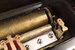 Antique Swiss Cylinder Roll Music Box in Marquetry Box. An antique Swiss cylinder music box Image - 3