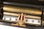Antique Swiss Cylinder Roll Music Box in Marquetry Box. An antique Swiss cylinder music box Image - 4