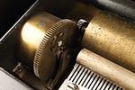 Antique Swiss Cylinder Roll Music Box in Marquetry Box. An antique Swiss cylinder music box Image - 5