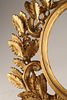 Louis XVI Baroque Giltwood Carved Wood Frame . Louis XVI French Baroque carved giltwood oval Image - 3