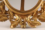 Louis XVI Baroque Giltwood Carved Wood Frame . Louis XVI French Baroque carved giltwood oval Image - 4