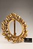 Louis XVI Baroque Giltwood Carved Wood Frame . Louis XVI French Baroque carved giltwood oval Image - 5