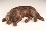 A 19th-century Bavarian or Swiss Black Forest Carved Recumbent Dog. A 19th-century Bavarian or Image - 2