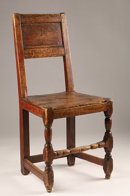 19th C Swedish Folk Art (allmoge) Baroque Style Commoner or Peasant Chair. 19th-century Swedish 