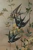 Antique Victorian Aesthetic Movement 3 Panel Hand Painted Room Divider. An antique Victorian Image - 2