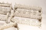 Victorian Antique Cast Iron Painted Patio Garden Planters . Set of 5 Victorian antique cast iron Image - 4