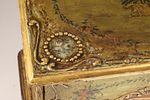 Antique Gilt and Painted Florentine Cabinet Side Table on Bracket Foot. With raised gilt Image - 6