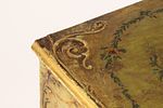 Antique Gilt and Painted Florentine Cabinet Side Table on Bracket Foot. With raised gilt Image - 7