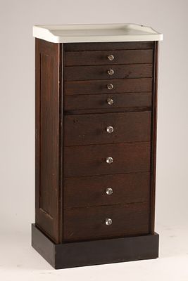 An Industrial Medical 1920s Dental Cabinet Multi Drawer Cabinet. An Industrial Medical 1920s 