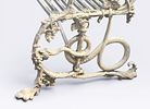 19th C English Serpent and Grape Pattern Cast Iron Garden Bench. An English white painted cast Image - 6
