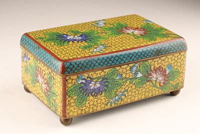 Antique Chinese Cloisonne Star Trinket Box . Antique Chinese Cloisonne Enamel Trinket Box. A 