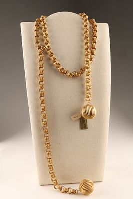 Miriam Haskell Gold Tone Mid Century Brutalist Link Belt . Vintage brand new Miriam Haskell 