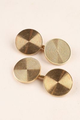 Vintage Pair of Cartier 14k Yellow Gold Cufflinks. A pair of vintage Cartier 14K yellow gold 