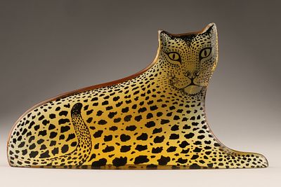 Abraham Palatnik (1928- 2020) Brazilian Op Art Lucite Leopard Sculpture. Abraham Palatnik (1928- 