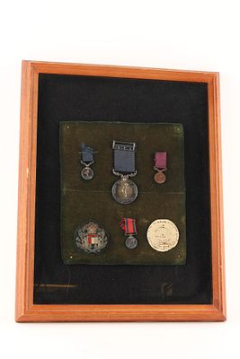 Collection of 19th C Boer War Medals, Patch Robert M Birks. A collection of 19th C Medals, one 