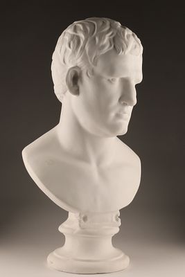 Large Molded Plaster Bust of Roman Genereal Agrippa . After the original bust in marble circa 25 