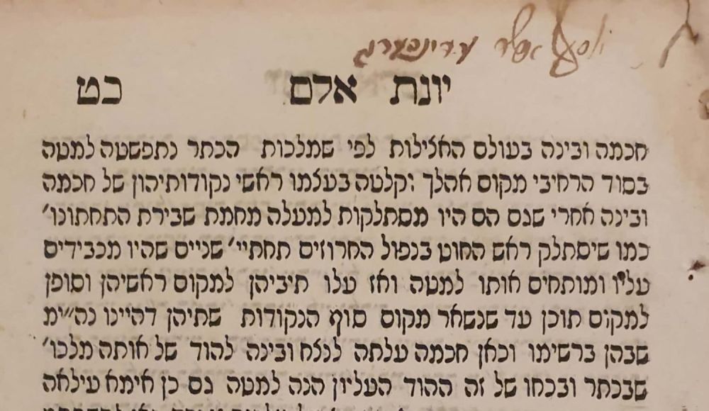 הגהות וחתי"ק הגאון המקובל רבי יוסף אשר ערינבערג תלמידו המובהק של רבי אייזיק'ל מקומרנא. 
ספר 