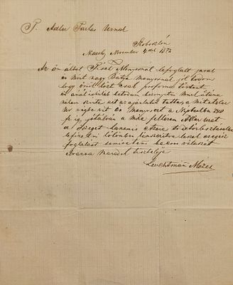 מכתב בין סוחרים יהודיים - קראלי תרל"ב | 1872. 
מכתב בענייני מסחר בין סוחרים יהודיים בקראלע - 