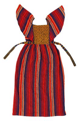 שמלה בעיצוב רוז'י בן יוסף – "רקמה" ו"משכית" – ישראל, שנות ה-70. שמלה מתוצרת "רקמה" בעיצוב רוז'י 