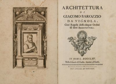 "כללים לחמשת הסדרים של האדריכלות", מאת ג'אקומו בארוצי דה ויניולה – רומא, 1765 – תחריטים. Architet 