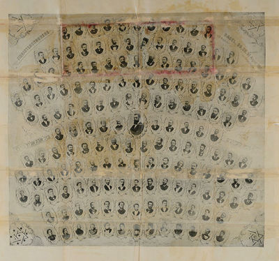 Picture of the First Zionist Congress Participants - Unique Format - Shana Tovah Greeting - USA. 