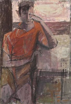 Zvi Tadmor (1923-2012). Boy / 1957 / Oil on canvas / 92*62 cm / Signed and dated Provenance: 