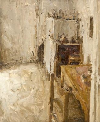 Jordan Wolfson (b. 1960). Interior / 1996 / Oil on canvas / 84*69 cm / Signed and dated on the 