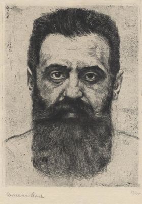 Hermann Struck (1876-1944). Portraits: Theodor Herzl (numbered 97/100), Marc Chagall (numbered 