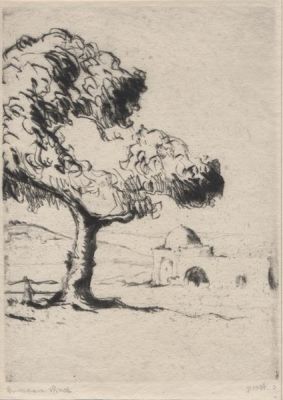 Hermann Struck (1876-1944). Views and sites in Eretz Israel: Rachel's Tomb, Jerusalem, Haifa 