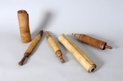 Collection of Megillot Esther on parchment from various countries: * Megillah on Gevil-skin 
